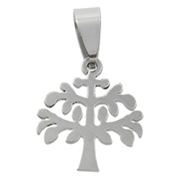 Pendentifs en acier inoxydable, arbre, couleur originale Environ Vendu par PC