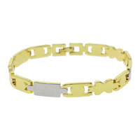 Brass Bracelets, plated, two tone, nickel, lead & cadmium free  Approx 7.5 Inch 