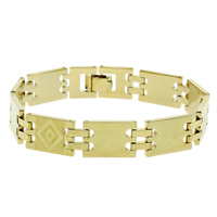 Brass Bracelets, gold color plated, nickel, lead & cadmium free Approx 7.5 Inch 