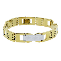 Brass Bracelets, plated, two tone, nickel, lead & cadmium free  Approx 7.5 Inch 