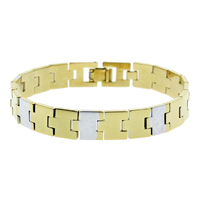 Brass Bracelets, plated, two tone, nickel, lead & cadmium free Approx 8 Inch 