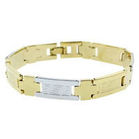 Brass Bracelets, plated, two tone, nickel, lead & cadmium free Approx 7.5 Inch 