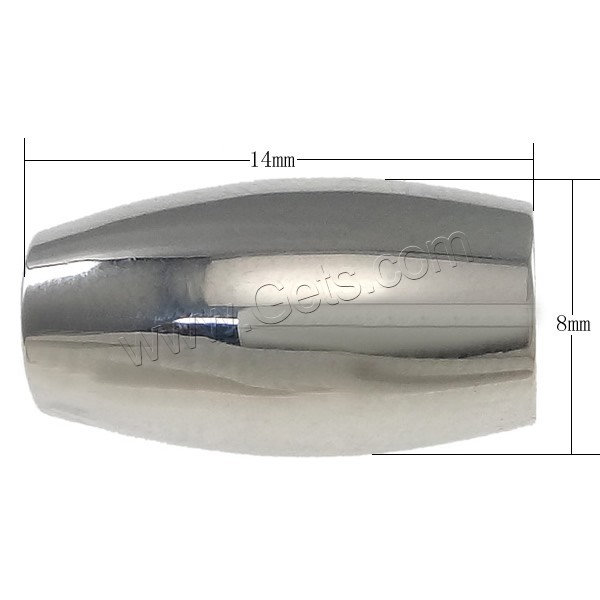 Круглая нержавеющая сталь Магнитная застежка, Трубка, Другое покрытие, Много цветов для выбора, 14x8mm, отверстие:Приблизительно 4mm, продается PC