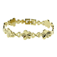 Brass Bracelets, gold color plated, flower cut, nickel, lead & cadmium free  Approx 8 Inch 