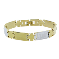 Brass Bracelets, plated, two tone, nickel, lead & cadmium free  Approx 7.5 Inch 