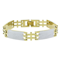 Brass Bracelets, plated, two tone, nickel, lead & cadmium free  Approx 7.5 Inch 