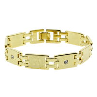 Brass Bracelets, gold color plated, with rhinestone, nickel, lead & cadmium free Approx 7.5 Inch 