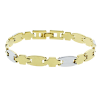 Brass Bracelets, plated, two tone, nickel, lead & cadmium free Approx 7 Inch 