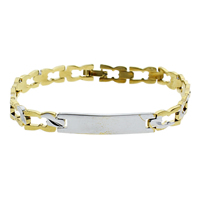 Brass Bracelets, plated, two tone, nickel, lead & cadmium free  Approx 7.5 Inch 