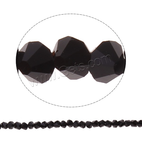 Bicone Crystal Beads, Double Cone, different size for choice & faceted, more colors for choice, Hole:Approx 1mm, Sold By Strand
