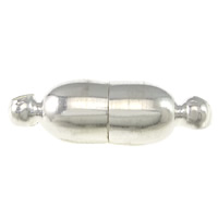 Messing Magnetverschluss, oval, plattiert, Einzelstrang, keine, 21x6mm, verkauft von PC