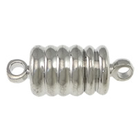 Messing Magnetverschluss, Rohr, plattiert, Magnetismus über 3000 Gauß & Einzelstrang, keine, 19x8mm, verkauft von PC