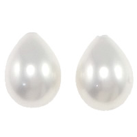 Swarovski #6401 Kristall Achteck Anhänger, Südsee Muschel, Tropfen, halbgebohrt, weiß, Grade A, 12x16mm, Bohrung:ca. 1mm, verkauft von PC