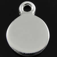 Label/tag en argent, argent sterling 925, Plat rond, Placage, plus de couleurs à choisir Environ 1.5mm, Vendu par PC