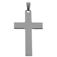 Stainless Steel Cross Pendants, original color Approx 