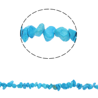 Gemstone Chips, Natural Turquoise, 5-13mm Approx 0.8mm Approx 33.8 Inch, Approx 