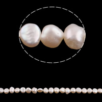 Baroque Cultured Freshwater Pearl Beads, natural, white, 6-7mm Approx 0.8mm Approx 15 Inch 