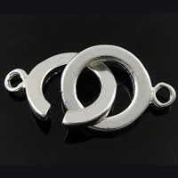 Brass Interlocking Clasp, Donut, plated Approx 2mm 