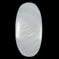 Cabujón de cáscara blanca, Nácar Blanca, Redondo Aplanado, natural, espalda plana, 15x32x2mm, Vendido por UD