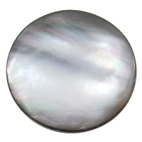 Black Shell Cabochon, Flat Round, flat back 