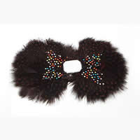 plume accessoires de costume, avec Tissus non tissés, Noeud papillon, avec les strass acryliques, approx Vendu par PC