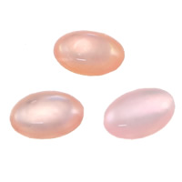 coquille rose cabochon, ovale plat, naturel, autocollant époxyde & dos plat Vendu par PC