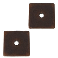 Messing Schmuck Waschmaschinen, Quadrat, plattiert, keine, 8x8x1mm, Bohrung:ca. 1mm, 10000PCs/Tasche, verkauft von Tasche