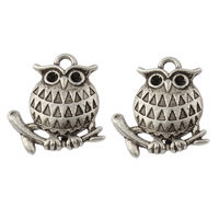 Zinc Alloy Pendant Rhinestone Setting, Owl, plated lead & cadmium free Approx 2mm, Inner Approx 1mm, Approx 