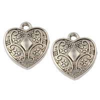 Zinc Alloy Heart Pendants, plated lead & cadmium free Approx 2mm, Approx 