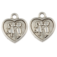 Zinc Alloy Heart Pendants, plated lead & cadmium free Approx 2mm, Approx 