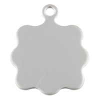 Stainless Steel Tag Charm, hand polished, laser pattern & Customized, original color Approx 3mm 