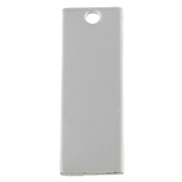 Tag en acier inoxydable, rectangle, main polie, motif laser & Personnalisé, couleur originale Environ 2.5mm, Vendu par PC