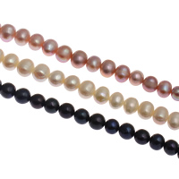 Potato Cultured Freshwater Pearl Beads, natural 7-8mm Approx 0.8mm Approx 15 Inch 