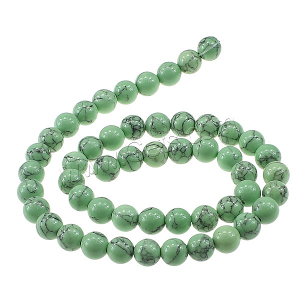 Synthetic Turquoise Beads, Round, different size for choice, more colors for choice, Hole:Approx 1mm, Length:Approx 16 Inch, Sold By Strand