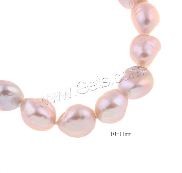 Bracelets de perles, perle d'eau douce cultivée, laiton fermoir, Baroque, naturel, styles différents pour le choix, plus de couleurs à choisir, 10-11mm, Longueur:Environ 7.5 pouce, Vendu par brin