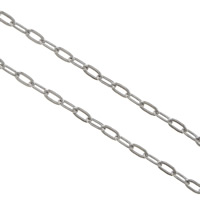 Stainless Steel Oval Chain, 316 Stainless Steel, original color 