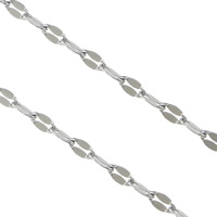 Stainless Steel Oval Chain, 316 Stainless Steel, original color 