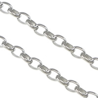 Stainless Steel Oval Chain, 316 Stainless Steel, original color 