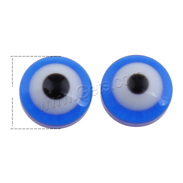 Evil Eye Cabochon, Resin, different size for choice & flat back, blue, 1000PCs/Bag, Sold By Bag