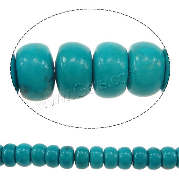 Dyed Natural Turquoise Beads, Rondelle, more sizes for choice, blue, Length:Approx 16 Inch, Sold By Strand