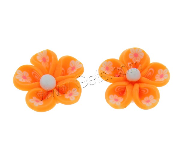 Flower Polymer Clay Beads, handmade, different size for choice, more colors for choice, Hole:Approx 1-1.5mm, 1000PCs/Bag, Sold By Bag