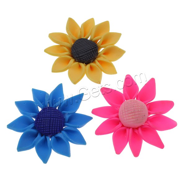 Flower Polymer Clay Beads, handmade, different size for choice, more colors for choice, Hole:Approx 1-1.5mm, 1000PCs/Bag, Sold By Bag