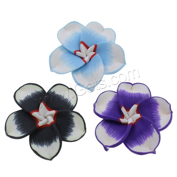 Flower Polymer Clay Beads, handmade, different size for choice, more colors for choice, Hole:Approx 1-1.5mm, 1000PCs/Bag, Sold By Bag