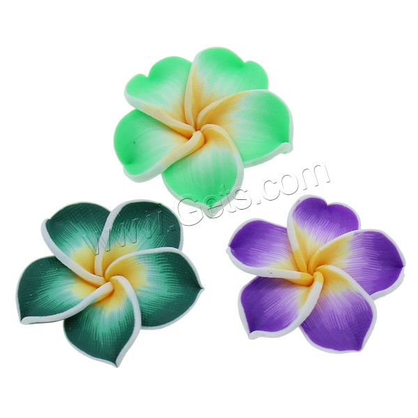 Flower Polymer Clay Beads, handmade, different size for choice, more colors for choice, Hole:Approx 1-1.5mm, 1000PCs/Bag, Sold By Bag