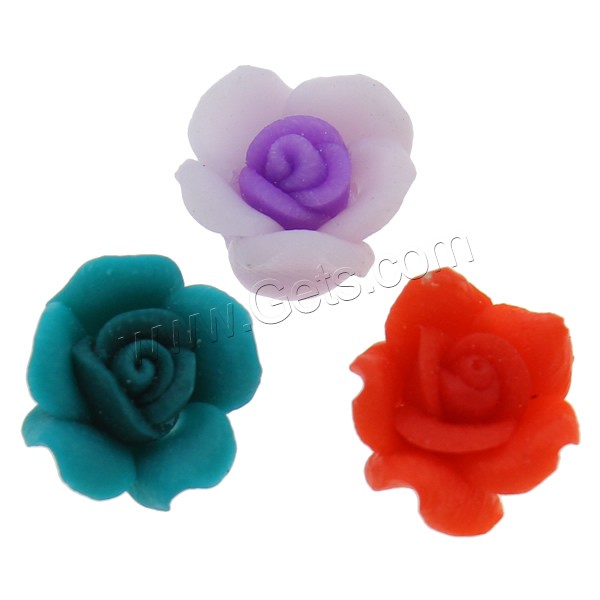 Flower Polymer Clay Beads, handmade, different size for choice, more colors for choice, Hole:Approx 1-1.5mm, 1000PCs/Bag, Sold By Bag