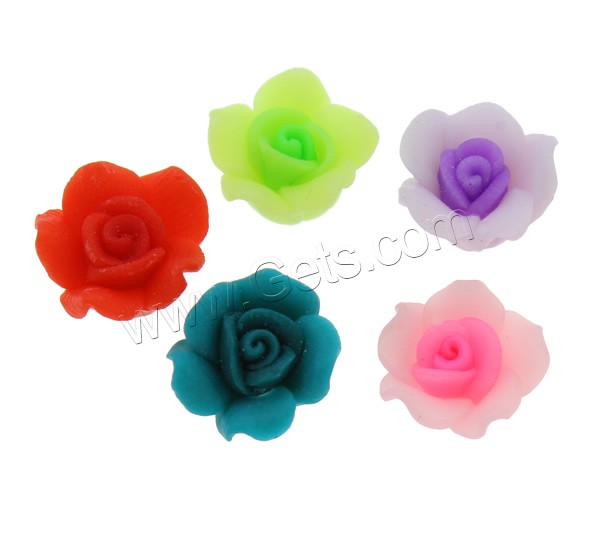 Flower Polymer Clay Beads, handmade, different size for choice, more colors for choice, Hole:Approx 1-1.5mm, 1000PCs/Bag, Sold By Bag