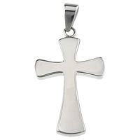 Stainless Steel Cross Pendants, original color Approx 