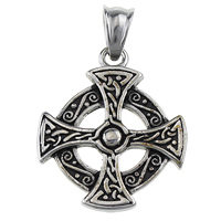 pendentifs En acier inoxydable de Croix , noircir Environ Vendu par PC