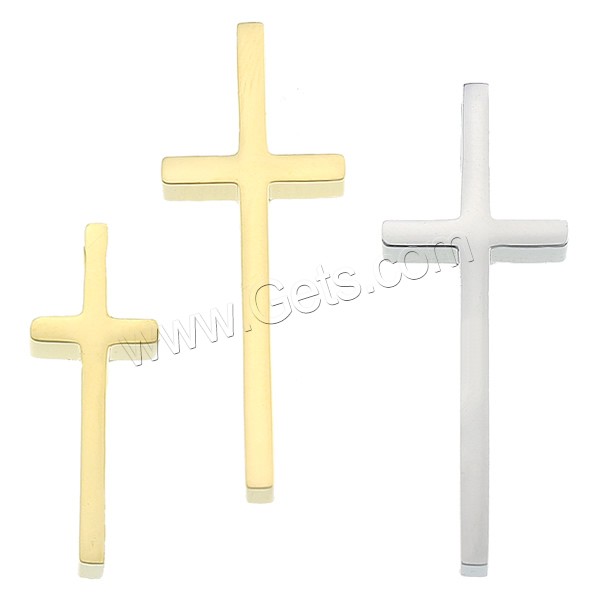 Colgantes de Cruces de acero inoxidable, chapado, diverso tamaño para la opción, más colores para la opción, agujero:aproximado 2.5mm, Vendido por UD