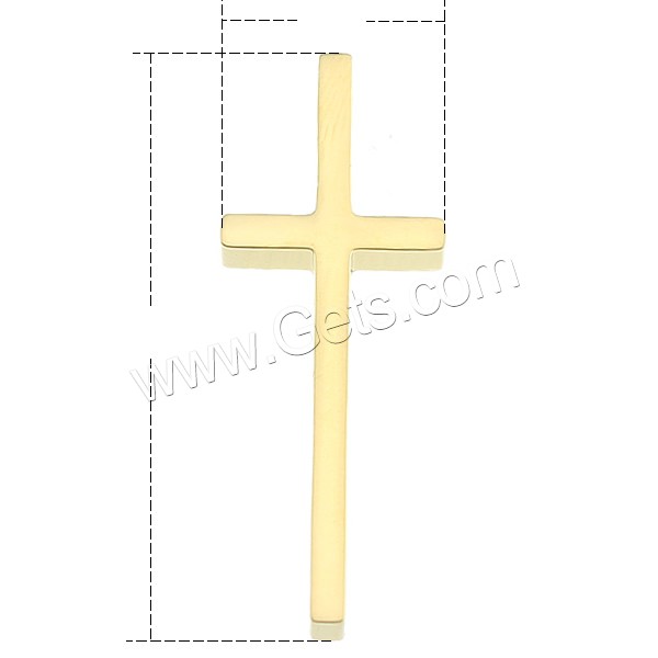 Colgantes de Cruces de acero inoxidable, chapado, diverso tamaño para la opción, más colores para la opción, agujero:aproximado 2.5mm, Vendido por UD